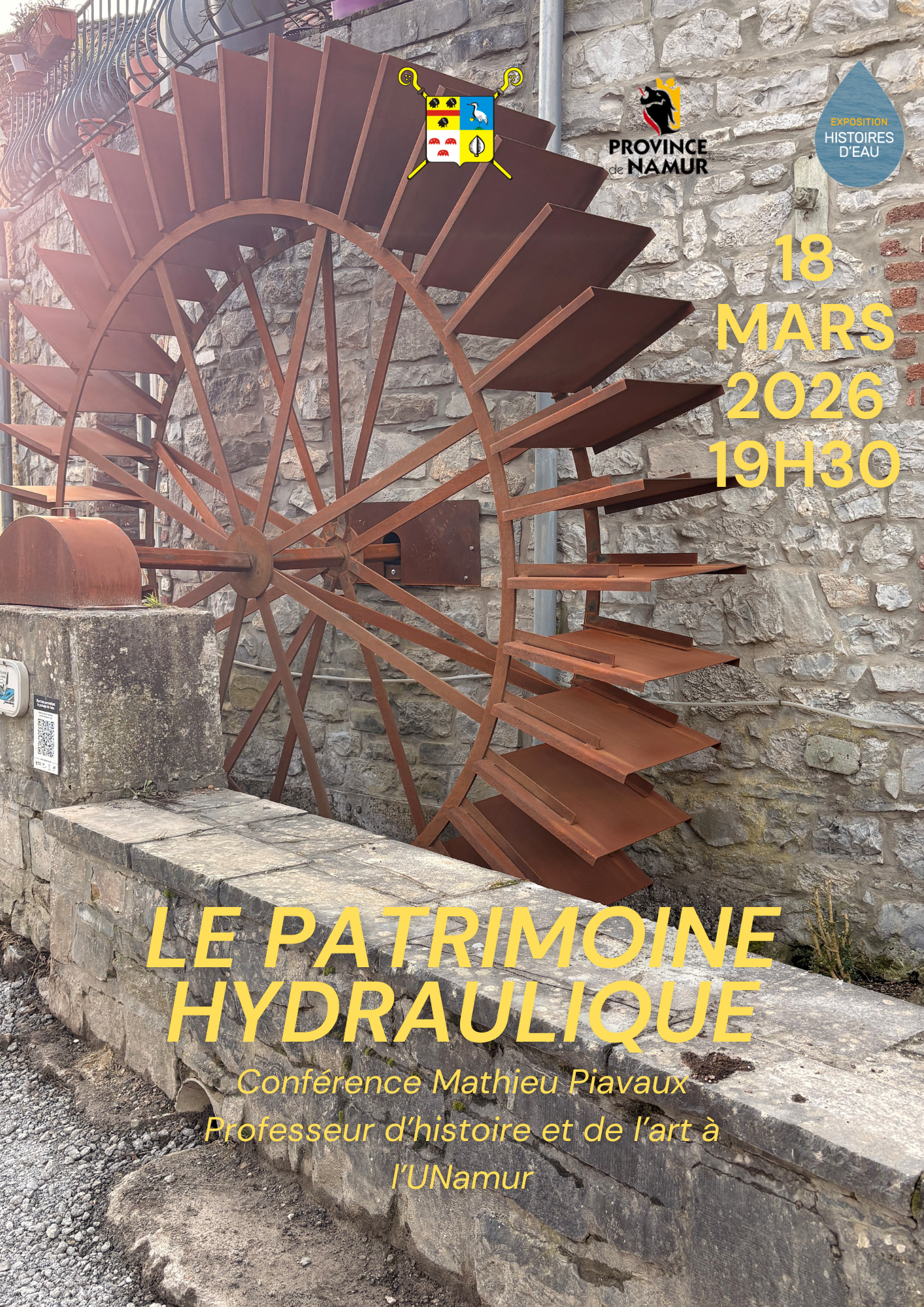 Dans le cadre de l'exposition sur le patrimoine hydraulique, en collaboration avec la Commune de Anhée et la Province de Namur